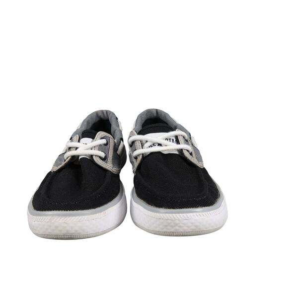 Converse Shoes Womens 6 Boat Sneakers 2 Eye Casual Lightweight Moc Black Gray - Picture 2 of 12